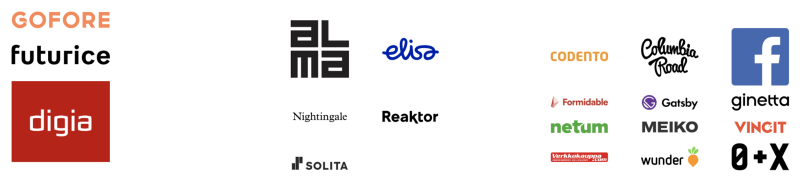 Sponsors help to turn React Finland into a reality