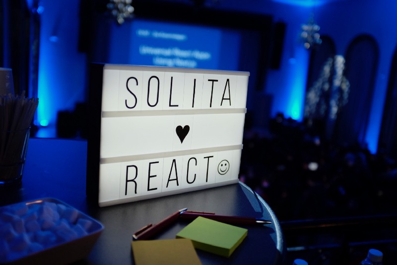 Solita hearts React and we do too.