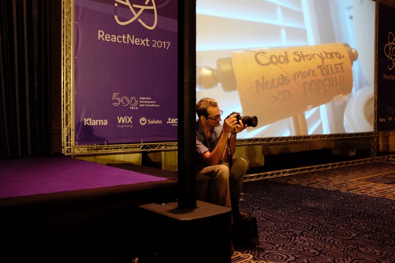 Photographer at ReactNext 2017